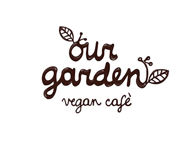 our garden vegan cafe logo branding cafelogo