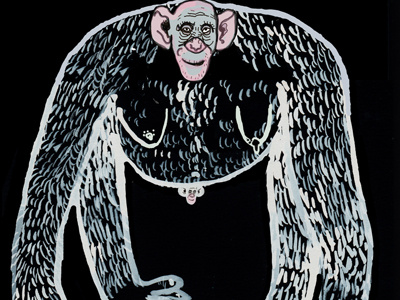 ape. ape funny humor illustration monkey