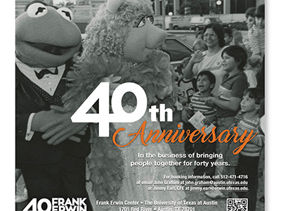 40th bw black and white print ad print miss piggy kermit muppets anniversary 40th