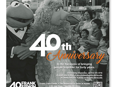 40th 40th anniversary black and white bw kermit miss piggy muppets print print ad