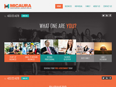Micaura Website business website micaura parallax scroller web design