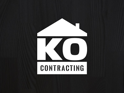 KO Contracting Logo construction logo logo