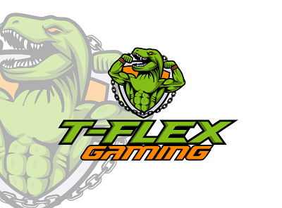 T-Flex Gaming characters graphic design logo