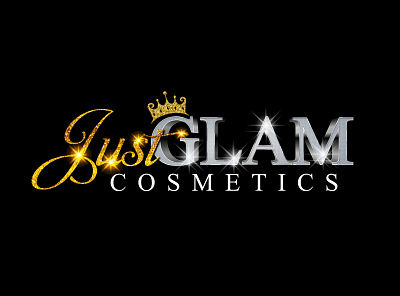 Just Glam Cosmetics 3d branding graphic design logo