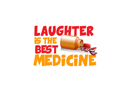 Laughter is the best medicine branding graphic design logo