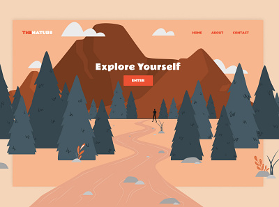 The Nature (unusual places) adventure explore nature ui ux web design yourself