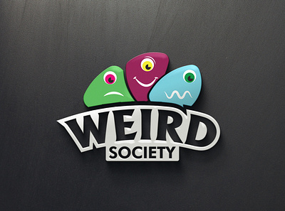 Weird Society Logo 3d branding graphic design logo