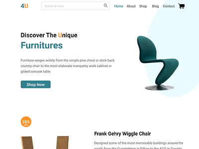 Website for UNIQUE Furniture