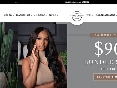 Shopify Store (Hair products) design ecommerce shopify store web development