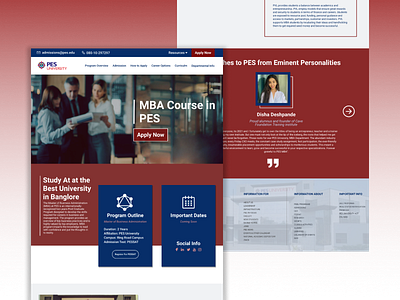 University Landing Page Design branding design illustration ui ux