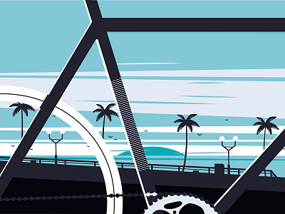 Bicycle race illustration