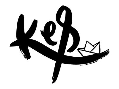 Logo Design Keß author brush brush lettering calligraphy design illustration lettering logo logo design paper boat script ß