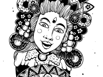 Illustration of Tara bodhisattvi buddha buddhism female feminist illustration ipad pro liberate liberation mother procreate tara