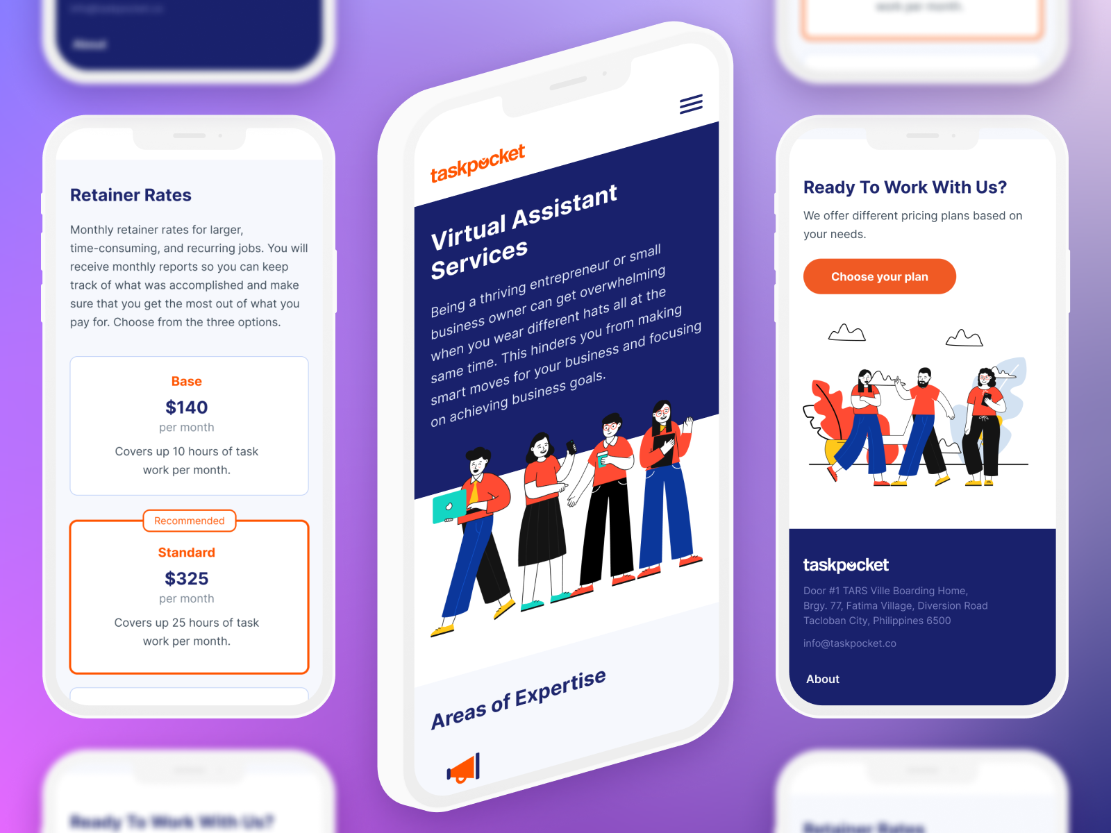 Mobile UI Design for TaskPocket by Adam Navarro on Dribbble
