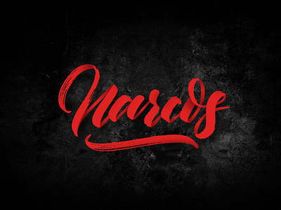 Narcos brush calligraphy design handmade lettering narcos type typography