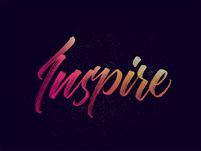 Inspire brush brushpen calligraphy design font goodtype graphic handmade lettering type typography