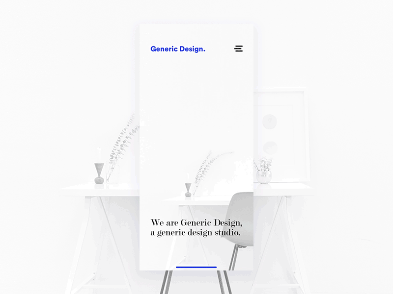Generic Design animation branding design identity interaction iphone menu nav studio ui ux x