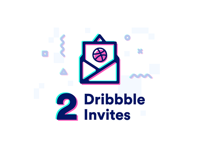 2 Dribbble Invites design dribbble invitation invites ui ux