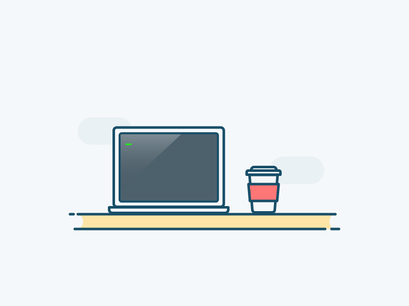 Fuel animation character coffee designer freelancer icon illustration macbook man programmer work workspace