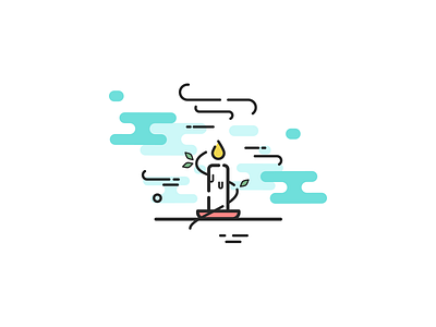 Time of passing candle death icon iconography illustration iphone logo ui app ui ux