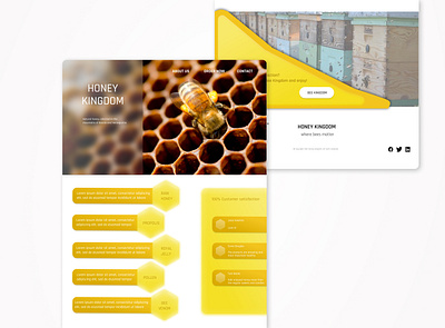 Honey Kingdom bees design honey ui ux uxui web design website white yellow