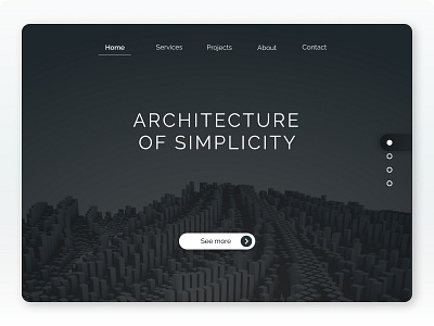 Architecture of simplicity architecture black black and white clean simplicity ui web web design website