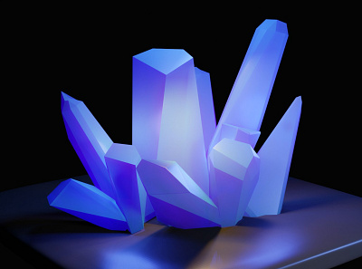 Crystals 3d 3d design blender crystals cycles eevee gems shiny