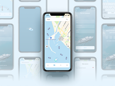 Sea chart app design figma ios map mobile ui ux