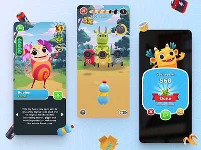 Kids Collectible Game Application Interface