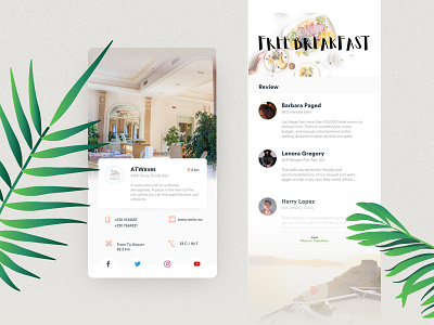 Restaurant app details fresh media palm resto review services social tropical