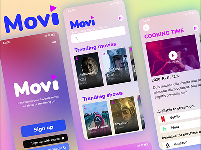 Movi branding graphic design logo ui