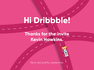 Thanks Kevin Hawkins dribbble hello thank you