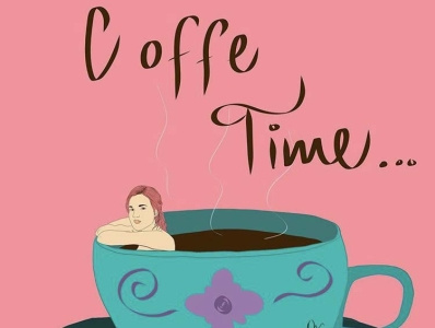 Coffee time / digital art digital illustration illustration womanillustration