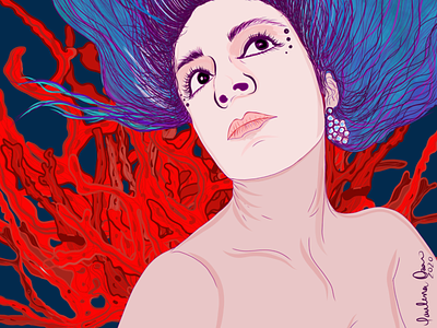 Mermaid digital illustration illustration vector womanillustration