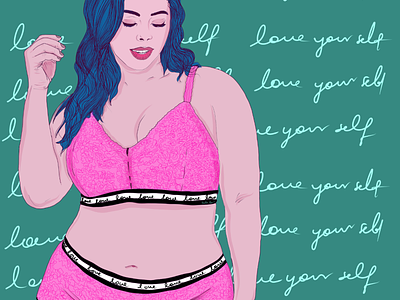 Love your self digital illustration illustration vector womanillustration