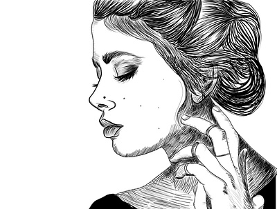 SHE digital illustration engra engrave illustration vector womanillustration