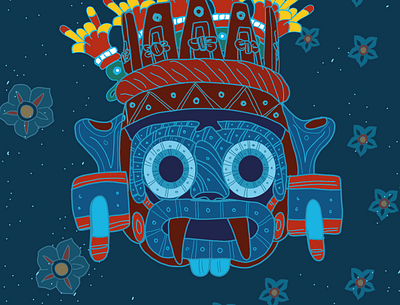 Tlaloc digital illustration graphic design illustration vector