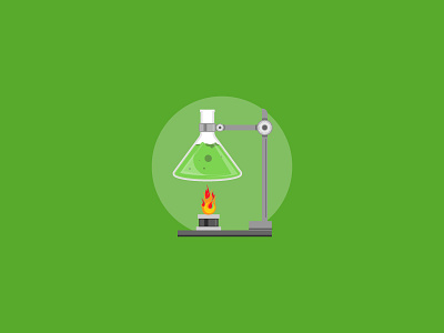 Experiment green icon science solution