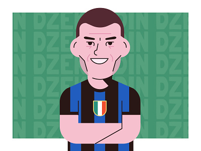 Edin Dzeko ! 2d illustration adobe illustrator alegria alegria style animation cartoon design flat design flat icon flat illustration football football animation football art football cartoon football illustration football player illustration inter milan internazionale soccer cartoon