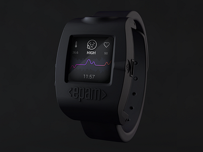 Smart wristband black c4d dark graph render smartwatch watch wearables wristband