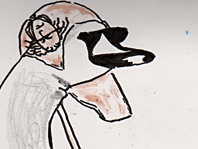 Ladle Head 15 minutes crayons drawing prompt head ladle neck no pencil sketch swan