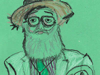 Mr. McGootles 15 minute drawing cane crayons eccentric man mr. mcgootles straw hat