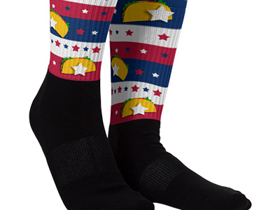 Patriotic Taco Socks patriotic socks taco