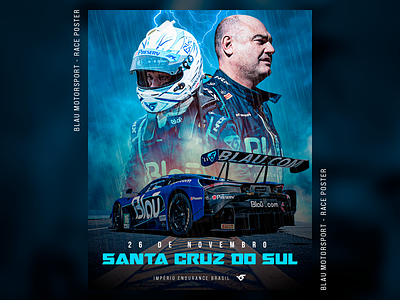 Racing Poster - Blau Motorsport
