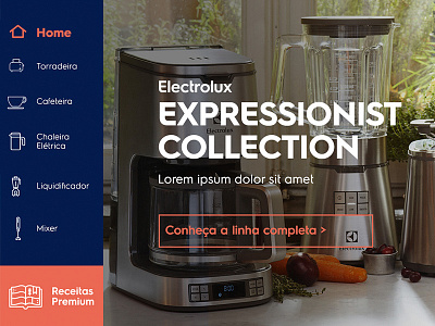 Electrolux Expressionist Collection hotsite ui ux web design