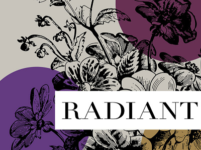 Radiant | Event Branding branding color etching floral identity women