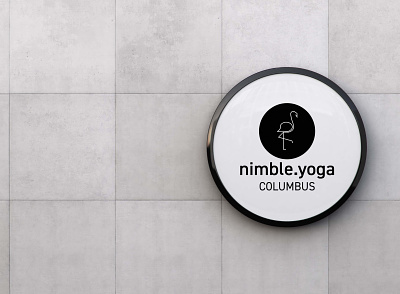 Nimble Yoga branding branding identity design illustration logo logo design merch web design website design
