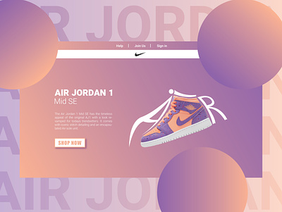 Air Jordan - Website Interface Design adobe illustrator adobe xd ui ux web design