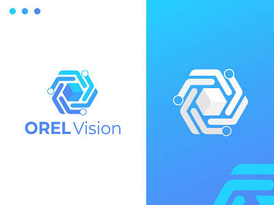 Logo Design - Orel Vision adobe illustrator branding design drone drone logo graphic design hexagon logo logo design tech logo vector