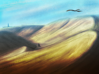 Valley of the Dunes concept art digital painting speed painting